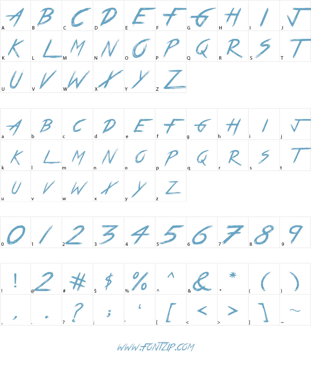 True Lies Font Character